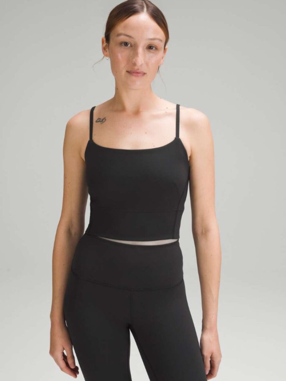 lululemon Wunder Train Strappy Tank Top Size 8 Black
